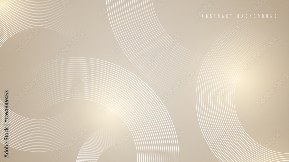Fototapeta premium Modern graphic design element circles style concept for banner. Geometric abstract background overlap layer on bright space with lines effect decoration. 
