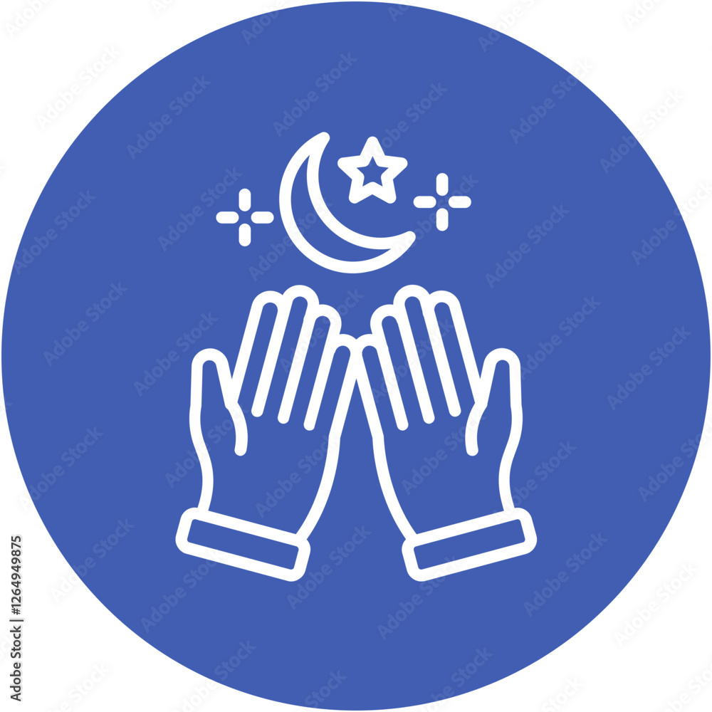 Obraz premium Crescent Moon Icon