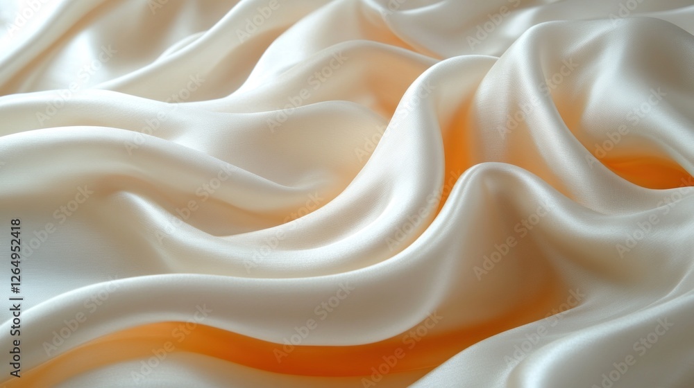 Obraz premium Creamy Silk Drapery: A Luxurious Textural Study