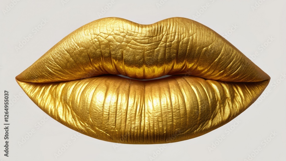 Elegant gold lip art. Minimalist PNG background image. Ideal for luxury designs and sophisticated aesthetics. Elegant gold lip art. Minimalist PNG background image. Ideal for luxury designs and sophisticated aesthetics.