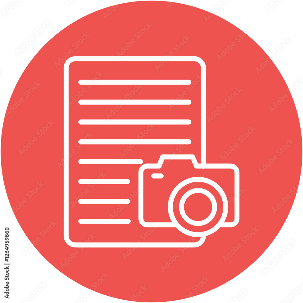 Camera and Notebook Icon Camera and Notebook Icon