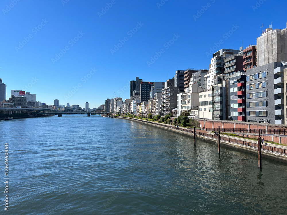 The Sumida river in Tokyo,