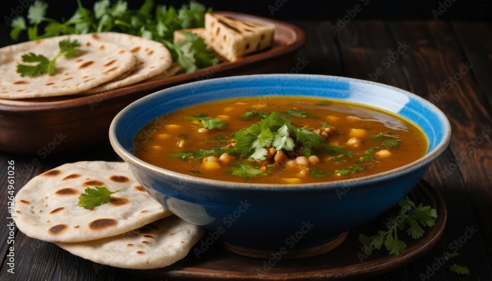Delicious Lentil and Chickpea Soup with Flatbread Delicious Lentil and Chickpea Soup with Flatbread
