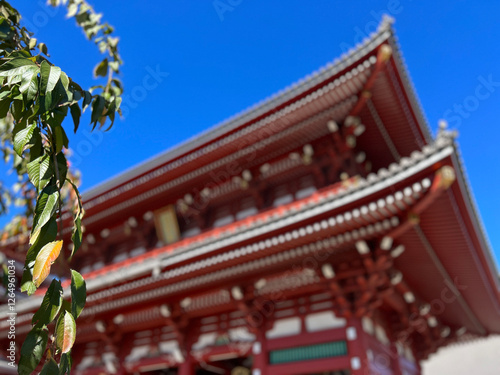 Obraz na płótnie Sensō-ji ancient Buddhist temple in Asakusa, Tokyo, w salonie