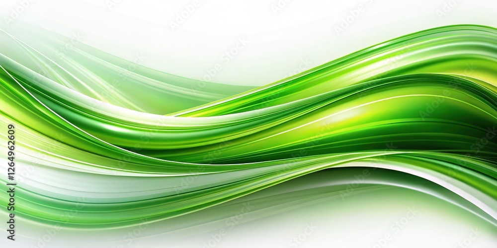 Abstract Green and White Wave Background Abstract Green and White Wave Background
