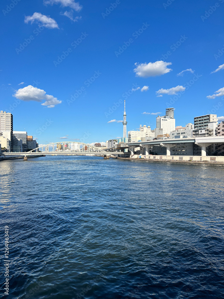 The Sumida river in Tokyo