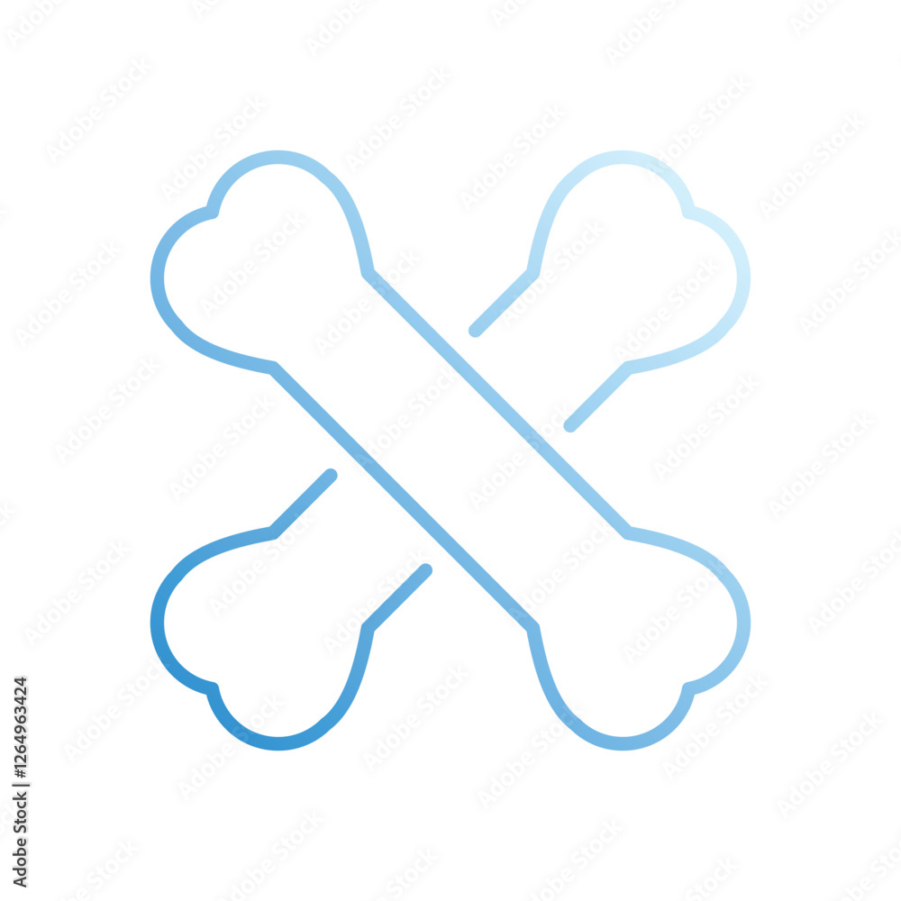 Obraz premium Bones vector icon stock illustration