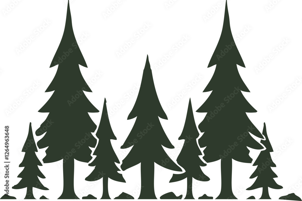Fototapeta premium vector illustration of a forest