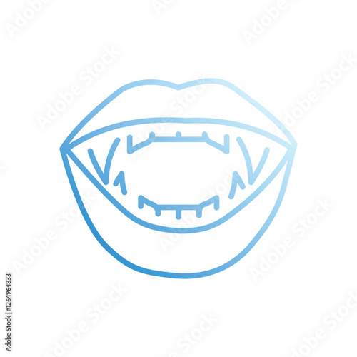 Vampire Teeth vector icon stock illustration