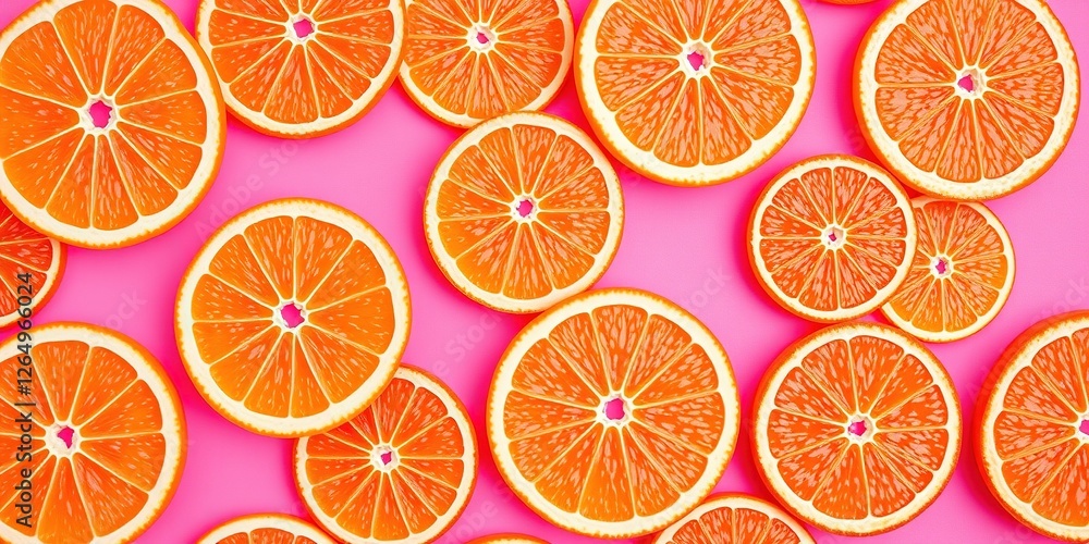 Citrus Symphony in a Pink Paradise Citrus Symphony in a Pink Paradise