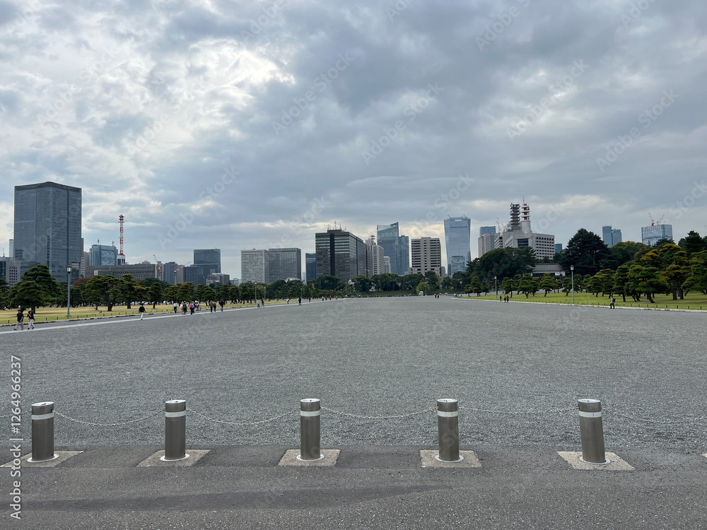 Square at the Imperial Palace in Tokyo