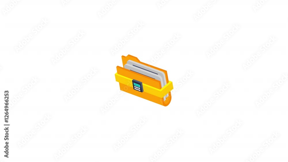 Folder Security isometric icon alpha video Folder Security isometric icon alpha video