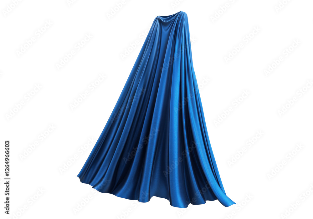 Blue cape gown. Blue cape gown.