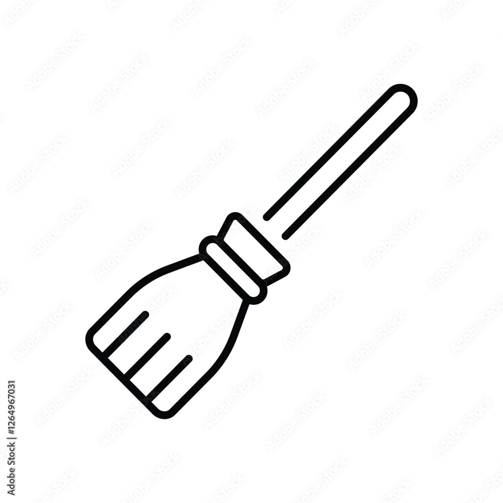 Broom vector icon stock illustration Broom vector icon stock illustration