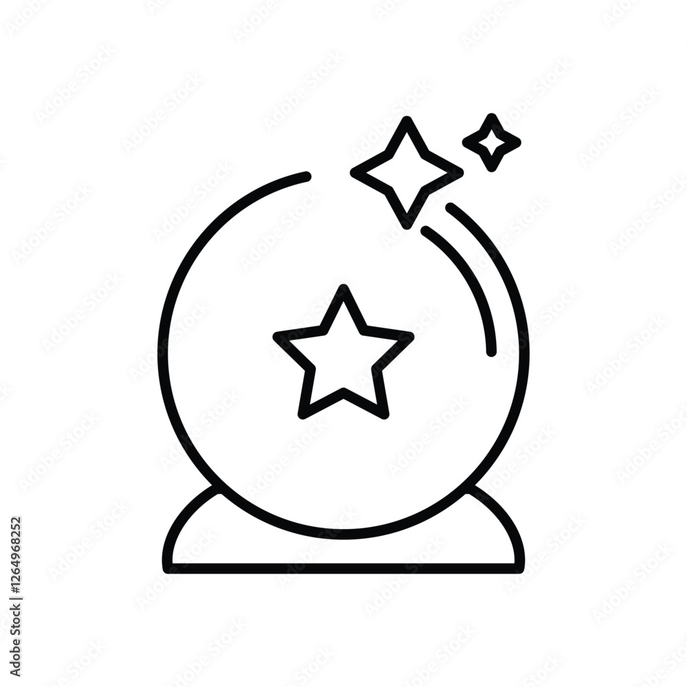 Crystal Ball vector icon stock illustration Crystal Ball vector icon stock illustration