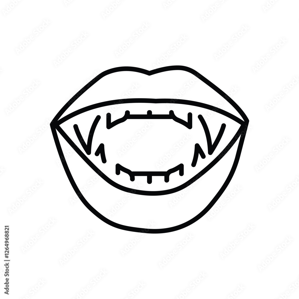 Vampire Teeth vector icon stock illustration Vampire Teeth vector icon stock illustration