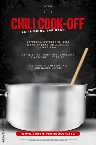 Promotional Chili Cook-Off Event Flyer Design