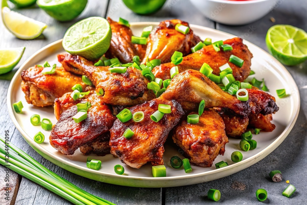 Grilled Chicken Wings with Lime and Green Onions Grilled Chicken Wings with Lime and Green Onions