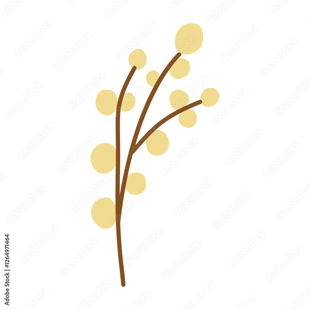 Yellow flower.Vector illustration. Flat flower Yellow flower.Vector illustration. Flat flower