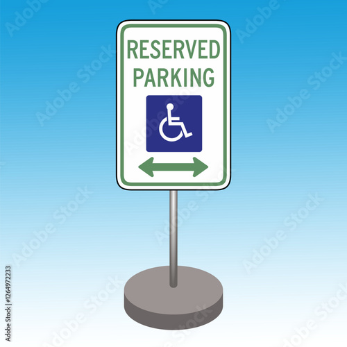 Reserved disabled parking sig...