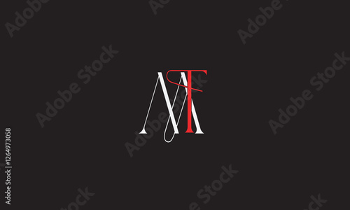 MT , TM , M , T Abstract Letters Logo Monogram	