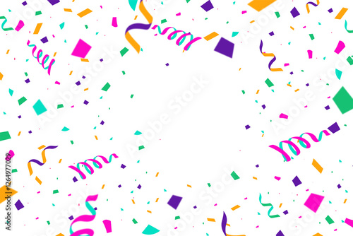  Festive background with colorful confetti