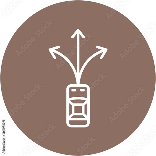 Three-Point Turn Icon