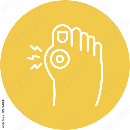Toe Pain Icon
