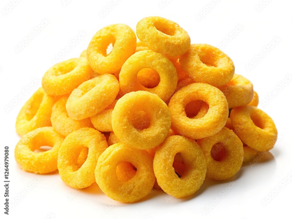Yellow Ring Snacks Pile - Unhealthy Junk Food Yellow Ring Snacks Pile - Unhealthy Junk Food
