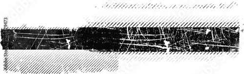 Grunge textured banner with rough edges. Halftone dots texture. Overlay grunge texture . Simply place texture over any object to create grunge effect . Banner with scratched surface for your design. 