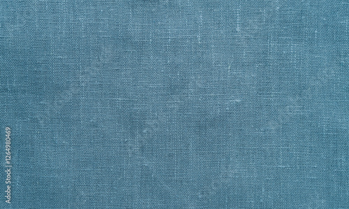 Blue linen fabric, pastel fabric background, texture