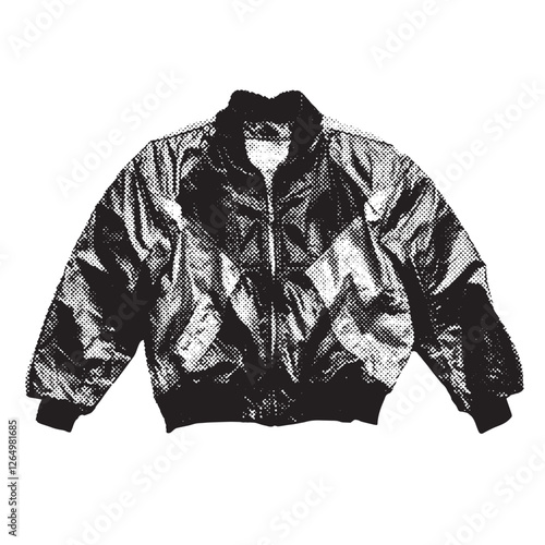 Shell suit clothing 1980s and 1990s vintage halftone grunge vector design element