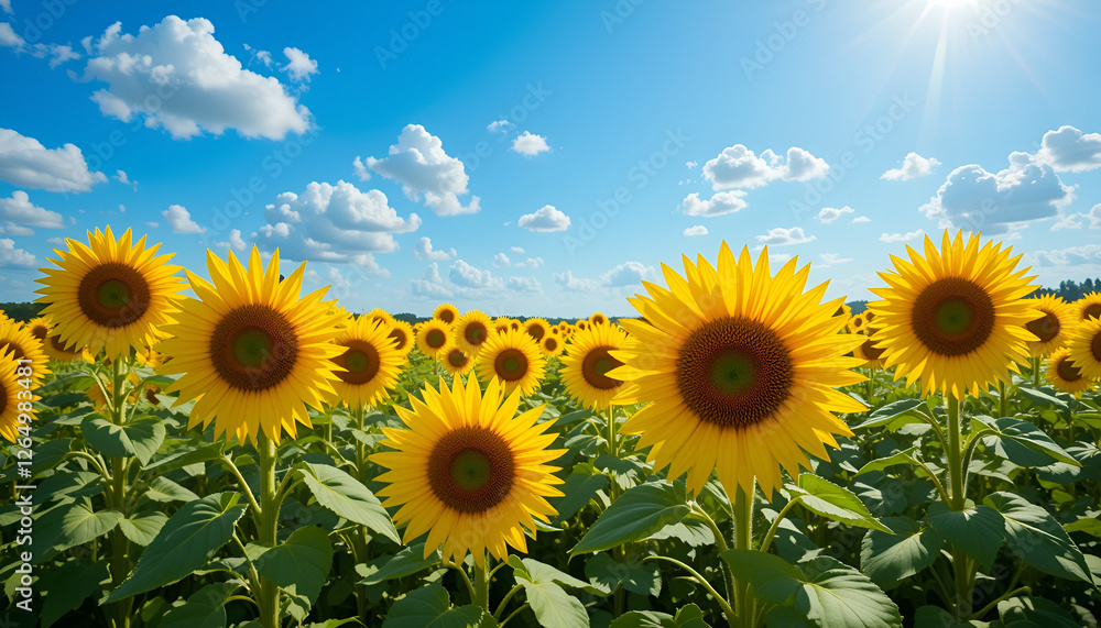 Fototapeta premium field of sunflowers