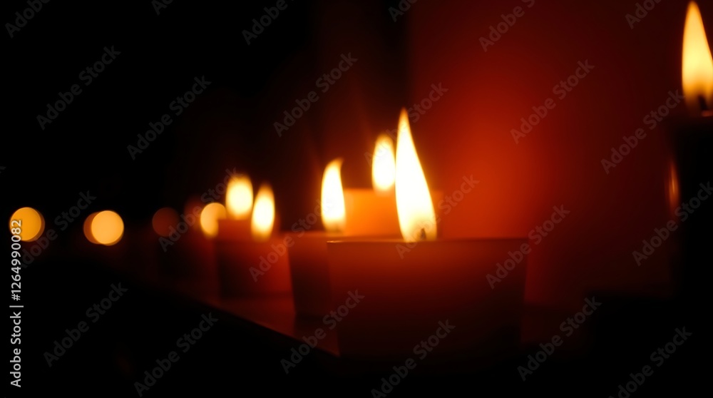 Generative AI Candlelight Row: Warm, Cozy, Reflective Glow candles flame light row dark warm glow wax night burning hope peace remembrance meditation tranquility - Get it now! Generative AI Candlelight Row: Warm, Cozy, Reflective Glow candles flame light row dark warm glow wax night burning hope peace remembrance meditation tranquility - Get it now!