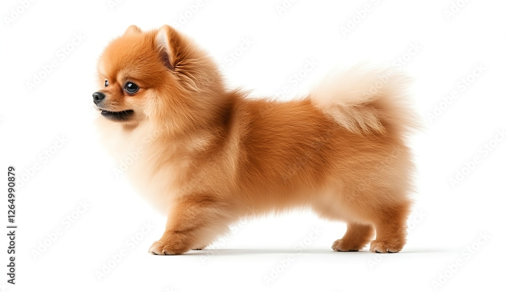 Obraz premium Adorable Pomeranian Puppy: A fluffy cloud of cuteness!