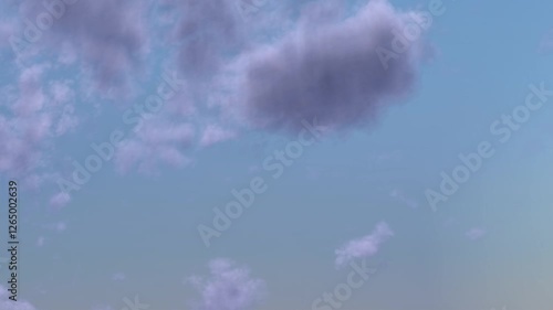 blue sky with clouds.