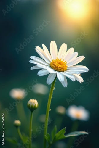 Moonbeam daisy-like flowers sway gently in breeze, gentle, daisy, petals photo