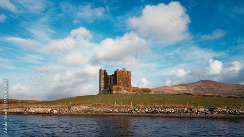 Wallpaper Mural Historic ruins on a remote hilltop in Scotland under a bright blue sky Torontodigital.ca