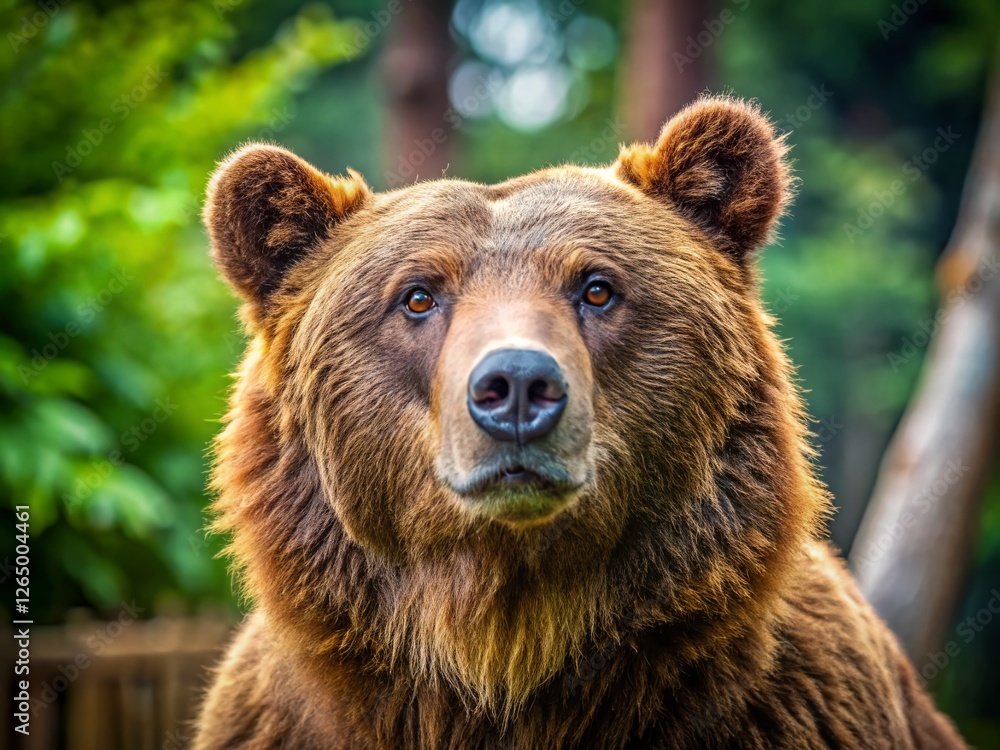 Majestic Brown Bear at the Zoo - Wildlife Conservation Stock Photo Majestic Brown Bear at the Zoo - Wildlife Conservation Stock Photo
