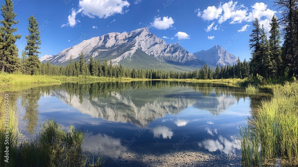 Banff National Park, where crystal-clear lakes reflect the towering Canadian Rockies. Banff National Park, where crystal-clear lakes reflect the towering Canadian Rockies.