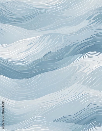 Abstract Blue Wave Pattern Design Art