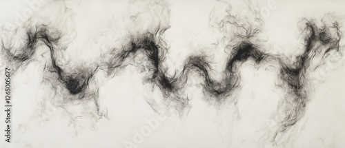 Fluid Charcoal Waves on Soft Canvas Surface photo