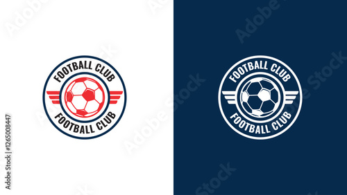 Soccer football badge logo. Sport team identity vector illustrations isolated on white background.