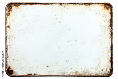 Rectangular frame rusted metal surface appears to be Rusty sign