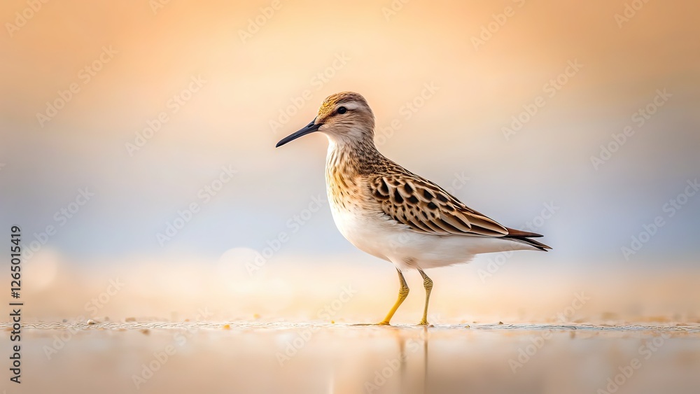 Minimalist Pectoral Sandpiper, Calidris melanotos, Shorebird, Nature Photography, Abstract Bird, Elegant Wildlife, Coastal Scene Minimalist Pectoral Sandpiper, Calidris melanotos, Shorebird, Nature Photography, Abstract Bird, Elegant Wildlife, Coastal Scene