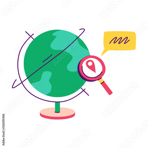 locating and marking on the globe