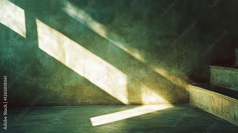 Sunlight streams through a window, casting elongated shadows on a textured wall, creating an atmosphere of calm contemplation. Sunlight streams through a window, casting elongated shadows on a textured wall, creating an atmosphere of calm contemplation.