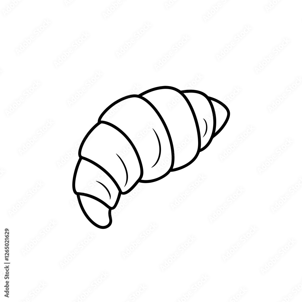 croissant line art isolated on white background
croissant line art isolated on white background