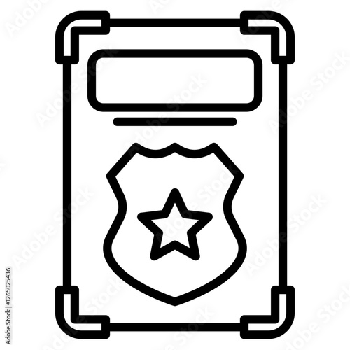 police badge single icon