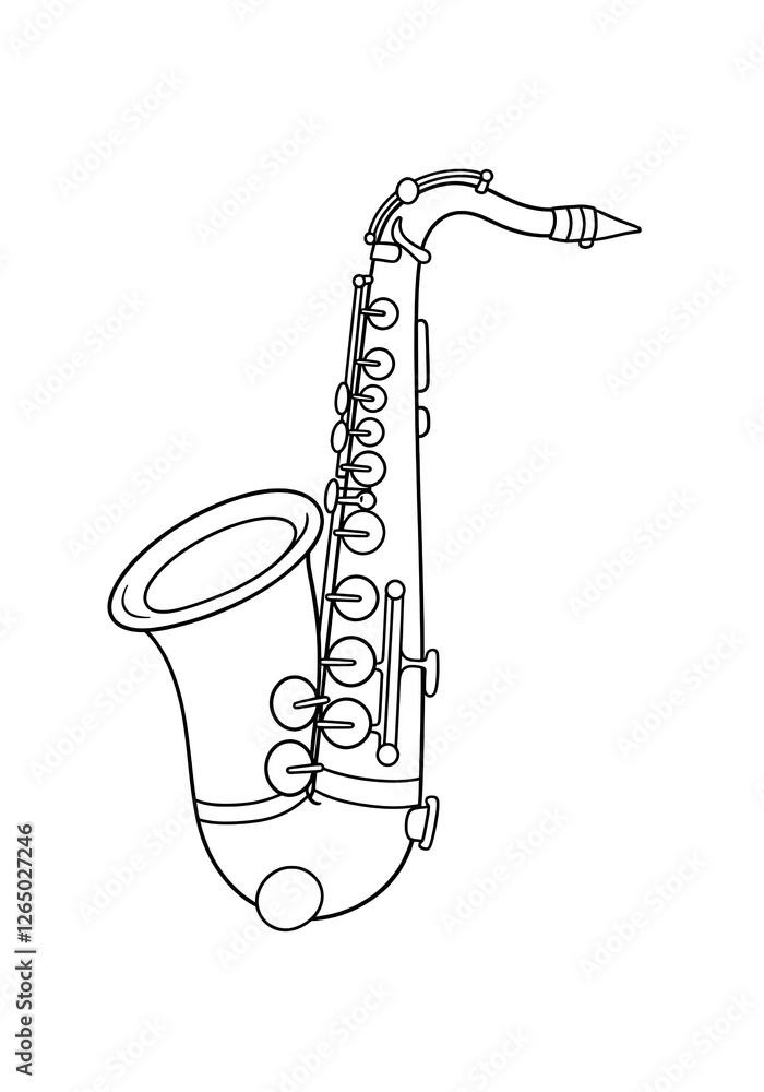 Naklejka premium saxophone coloring 